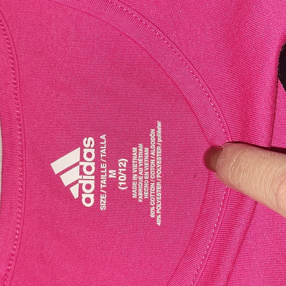 Adidas Kids Bright Pink Tee - Picture 3 of 3